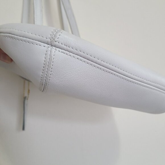 Coach Medium Framed Pouch Bag white leather - Picture 9 of 10